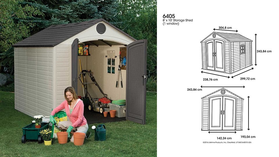 Lifetime 6405 8 x 10 ft. Outdoor Storage Shed