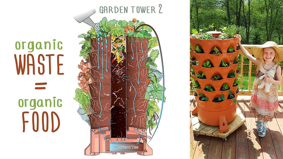 Garden Tower 2 - 50 Plants Vertical Container Garden