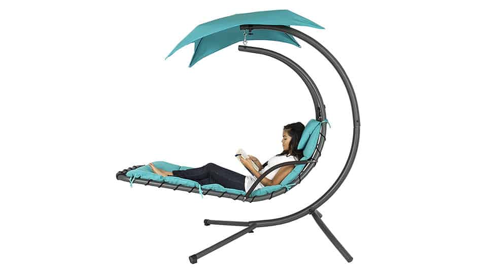 Hanging Chaise Lounge Chair Arc Stand