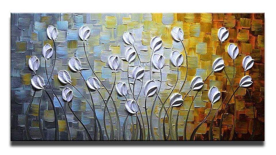 Budding Flowers Oil Paintings on Canvas