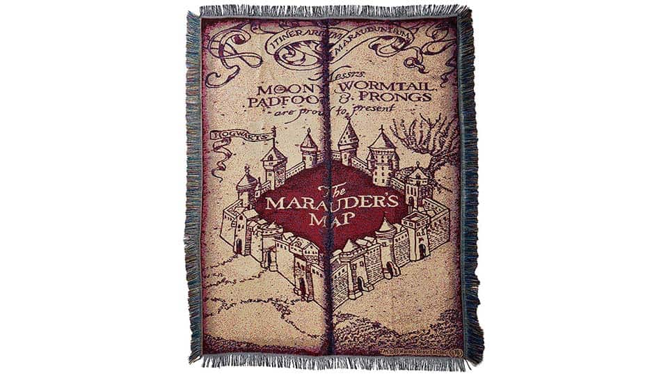 Harry Potter Marauder's Map Throw Blanket