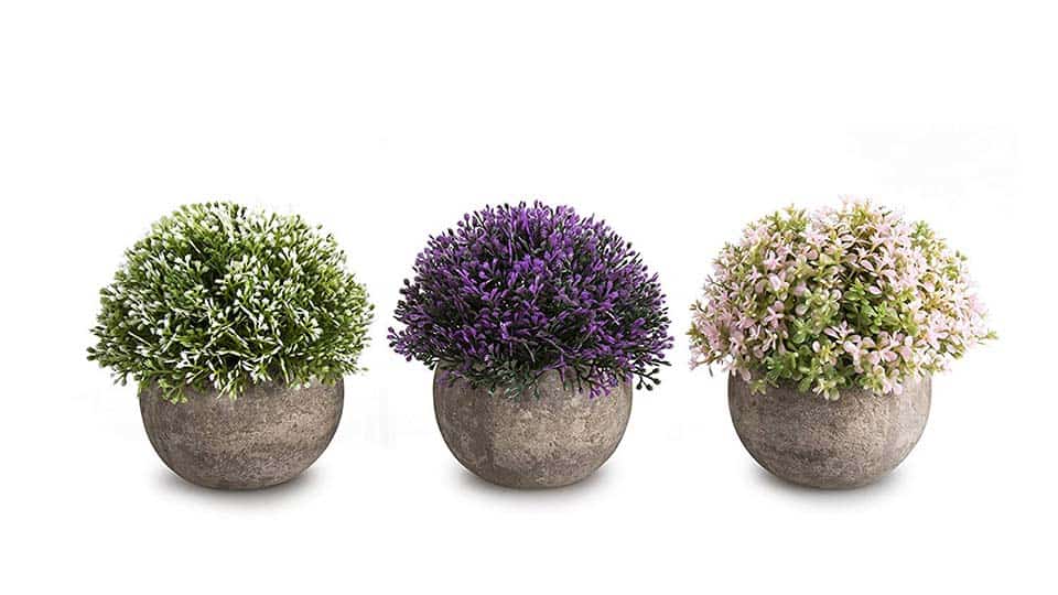 Mini Artificial Plants in Pots