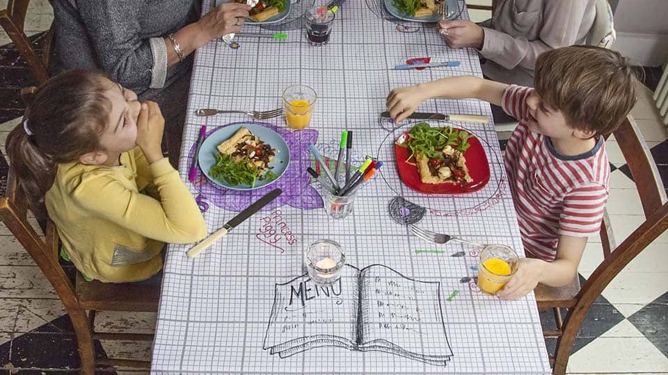 Doodle Tablecloth: Washable Coloring Tablecloth