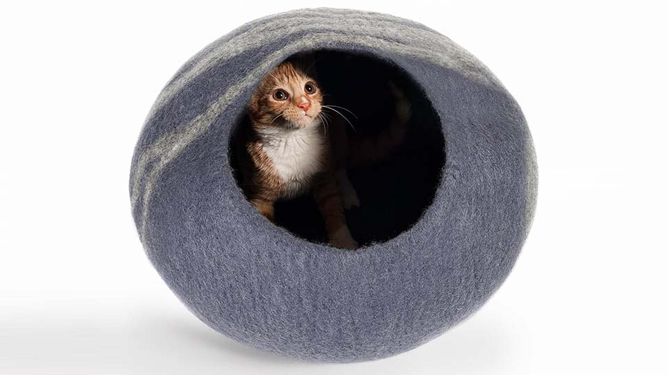 Merino Wool Cat Cave Bed