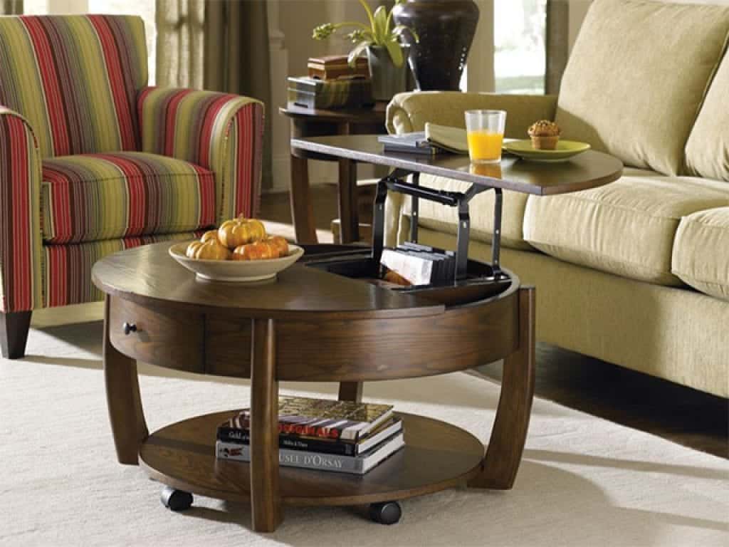 Hammary Concierge Round Lift-Top Coffee Table