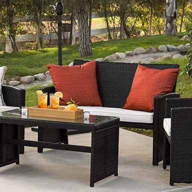 4-Piece Outdoor Wicker Furniture Set