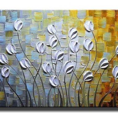 Budding Flowers Oil Paintings on Canvas