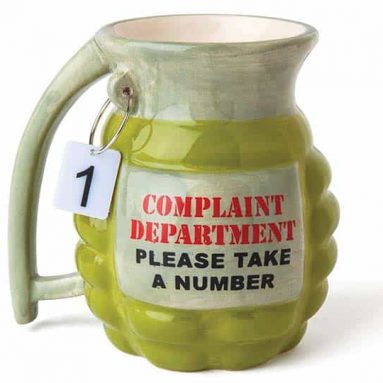 Grenade Shaped Complaint Department Coffee Mug