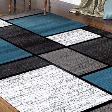 Contemporary Modern Boxes Area Rug