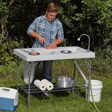 Deluxe Camp Table with Flexible Faucet