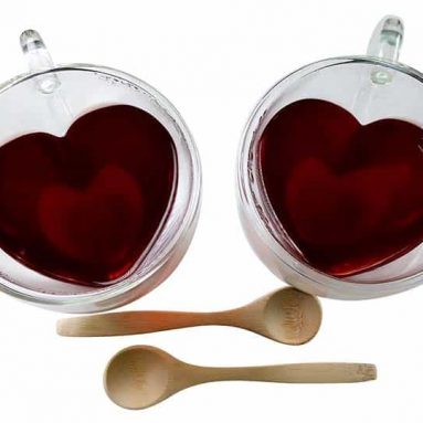 Heart Shaped Tea Cup Set