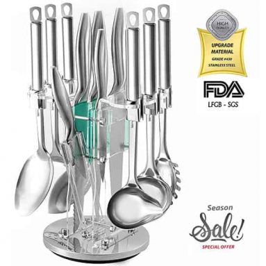 Kitchen Knife and Utensil Block Set