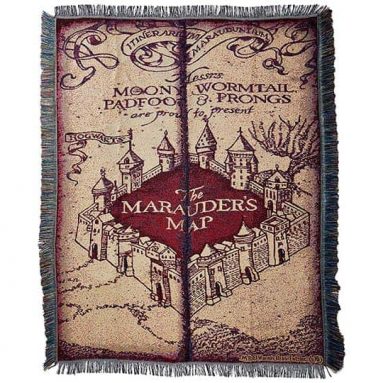 Harry Potter Marauder’s Map Throw Blanket