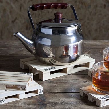 Mini Wood Pallet Trivet and Coasters Set