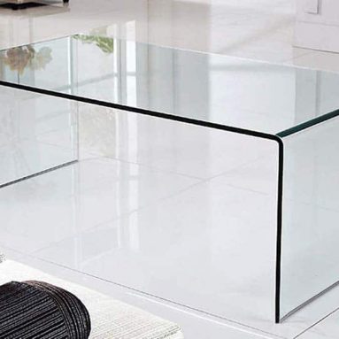 Tangkula Rectangular Glass Coffee Table