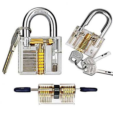 Transparent Practice Lock Set